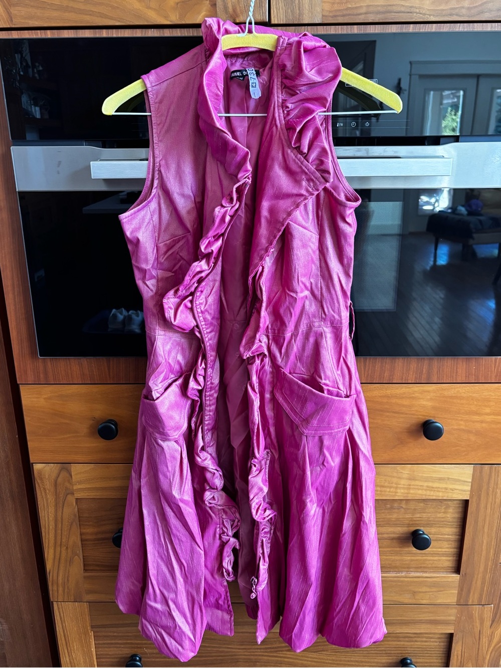 Samuel dong Ruffled Sleeveless Pink dress